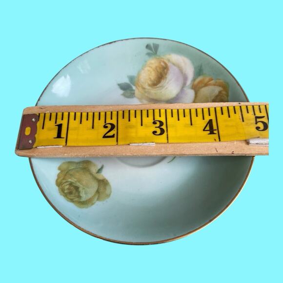 Z.S. & Co Bavaria 4 Vintage Chocolate Or Demitasse Cups And Saucers Yellow Roses - Picture 7 of 12